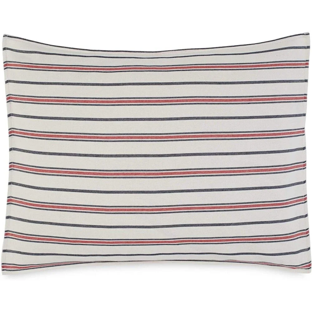 New Southern Tide Twin Ivory red blue Stripe Comforter Set Sh232 Nautical Beach